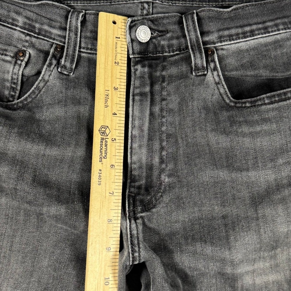 Levis Premium 511 Slim Fit Jeans Mens 34x29 Faded Black WaterLess Denim Pants - Picture 8 of 11